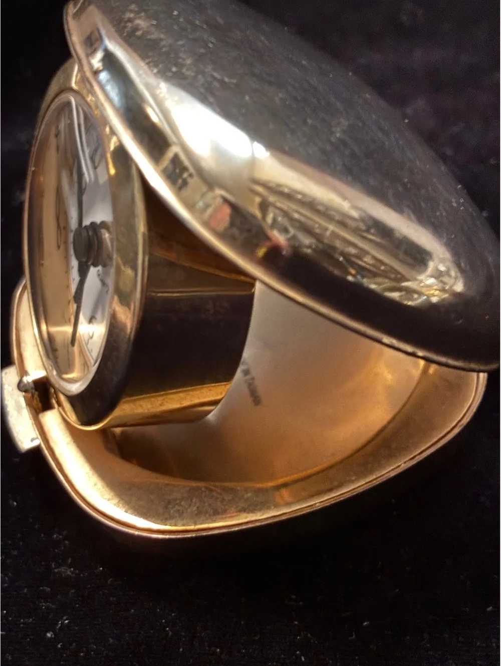 Vintage Miniature Gold Tone Clock Lot